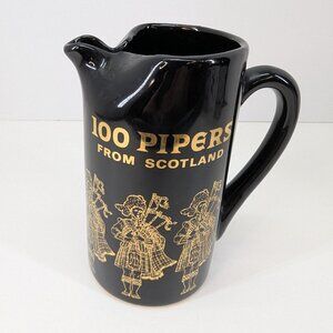 100 Pipers From Scotland Seagram's Scotch Whisky Advertising Pub Jug Water Jug